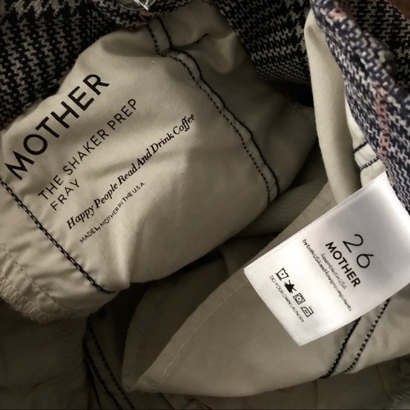 SHAKER PREP PLAID FRAY CROP PANTS JEANS - Picture 4 of 6